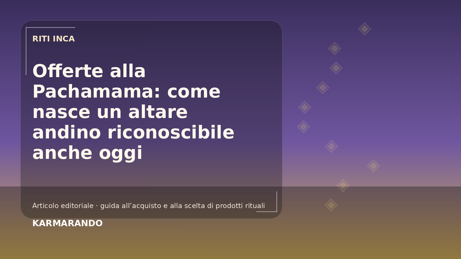 Offerte alla Pachamama: come nasce un altare andino riconoscibile anche oggi