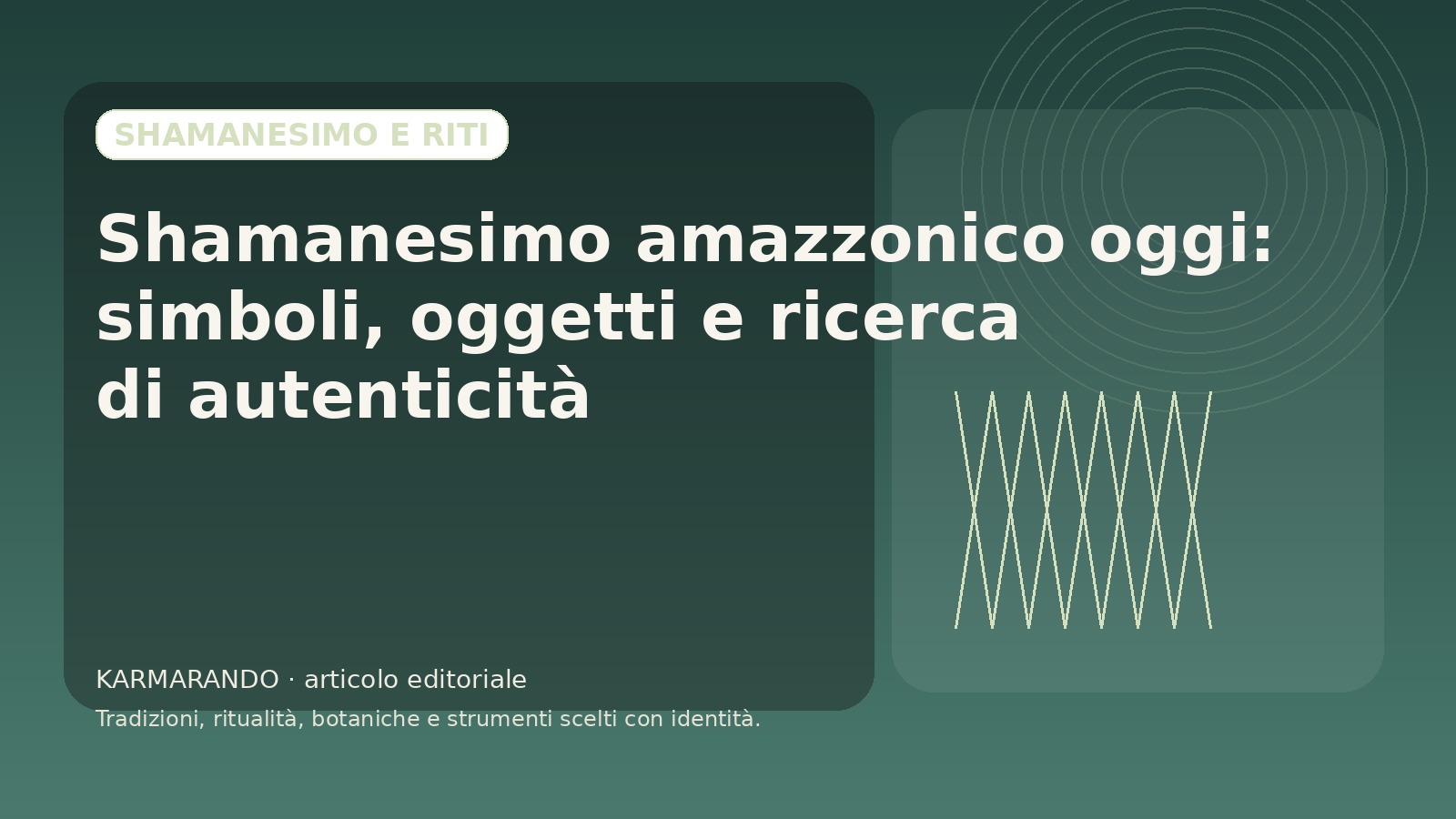 Shamanesimo amazzonico oggi: simboli, oggetti e ricerca di autenticità