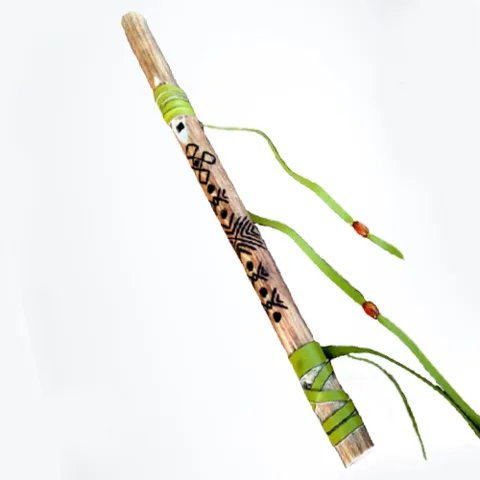 Flauto-Siyotanka-Grasshopper-Homemade-Nativo-Sciamanico-Pentagonale-Con-Custodia-353851776943-5